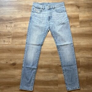 Diesel 2019 D-Strukt Jeans Men 30x32 Blue Slim Fit Stretch Light Wash Modern